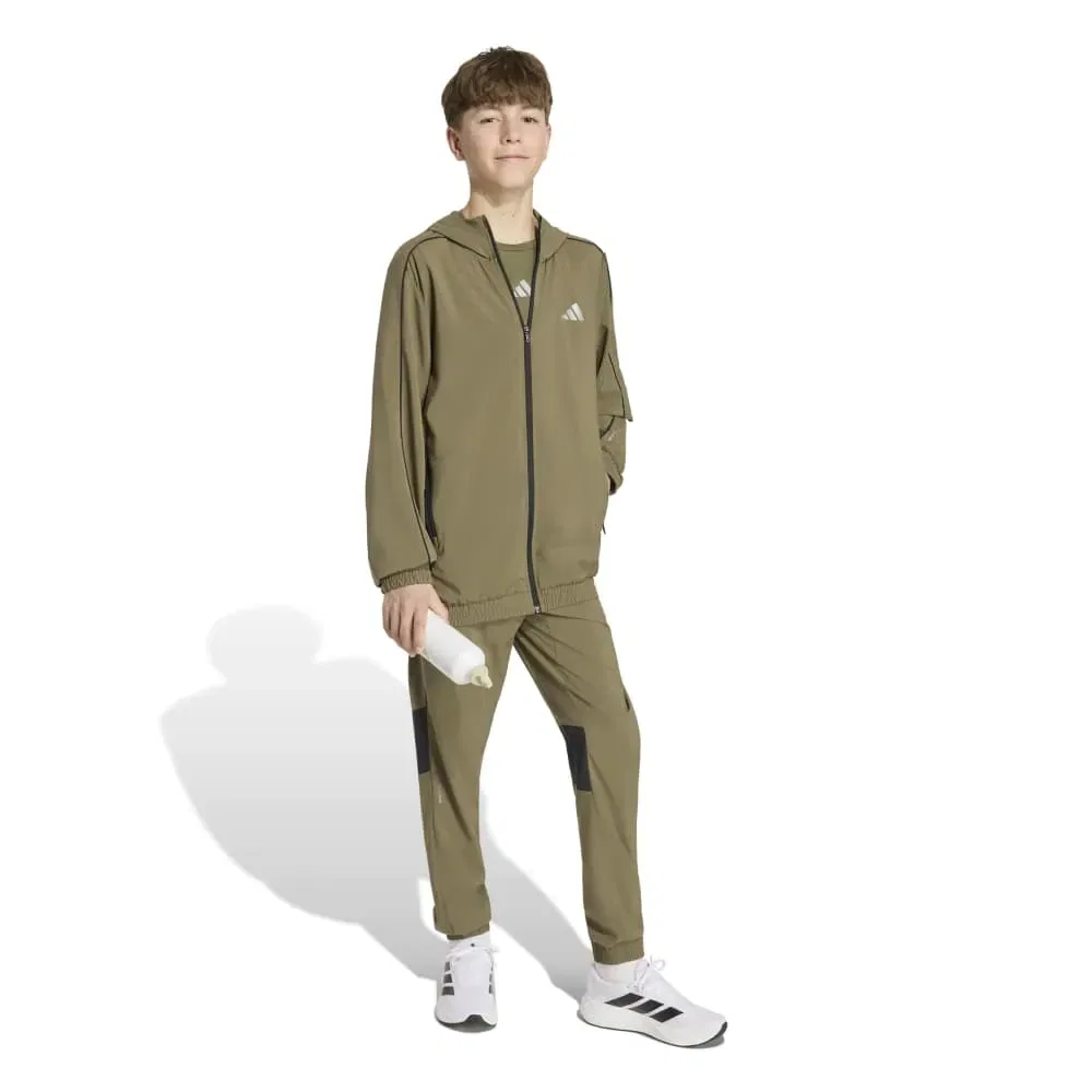 Детская куртка-трексьют с капюшоном Tech Apparel Adidas, Green — фото 4