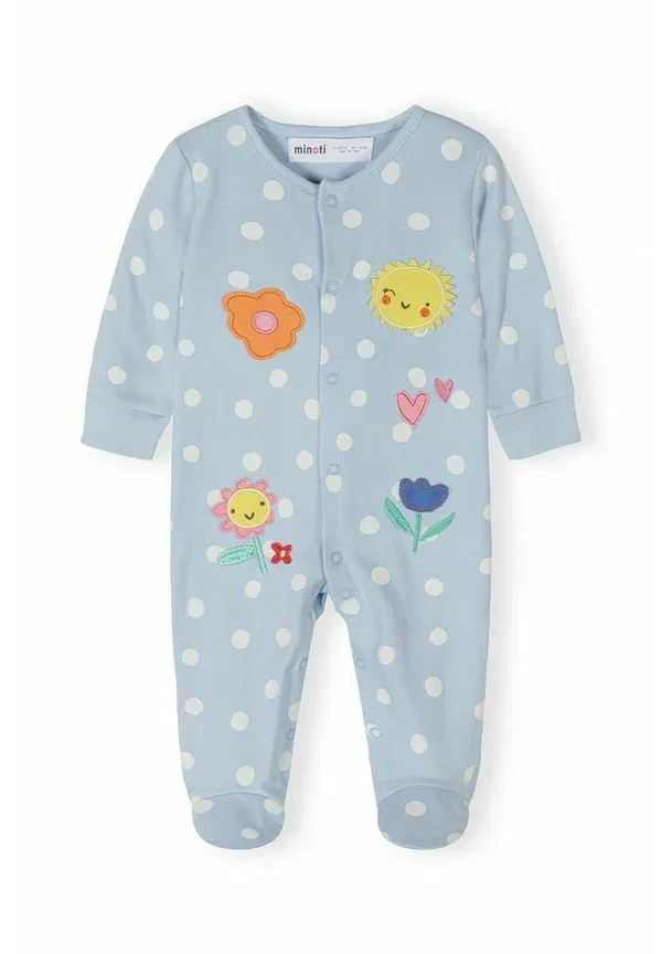 Комплект из 3 боди с длинным рукавом Princess & Fairytales Minoti, Mint Blue White, белый/голубой — фото 2