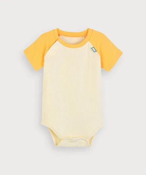 Детский боди-комбинезон с коротким рукавом реглан Yellow moimoln