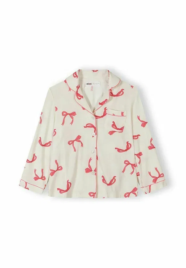 Комплект пижамный с принтом, из полиэстера, Set long sleeve with print, Minoti, White, белый — фото 3