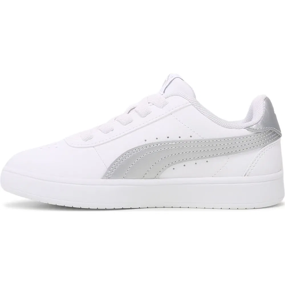 Детские низкие кроссовки Juna Puma, White/Silver — фото 3