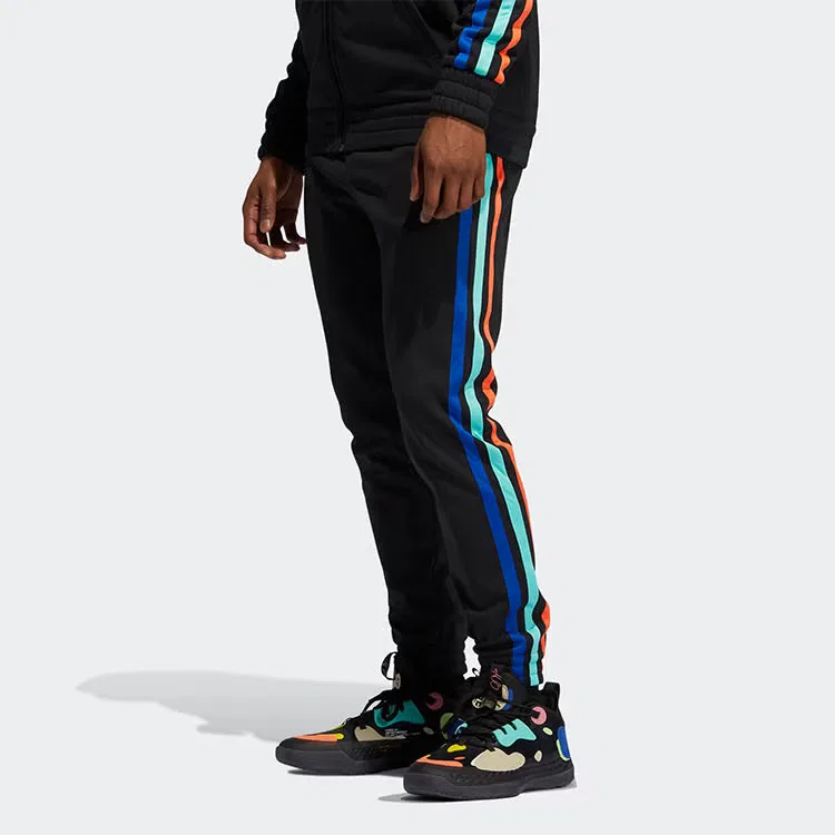 Штаны баскетбольные с флисовой подкладкой Harden Fle Pant Adidas, черный — фото 3