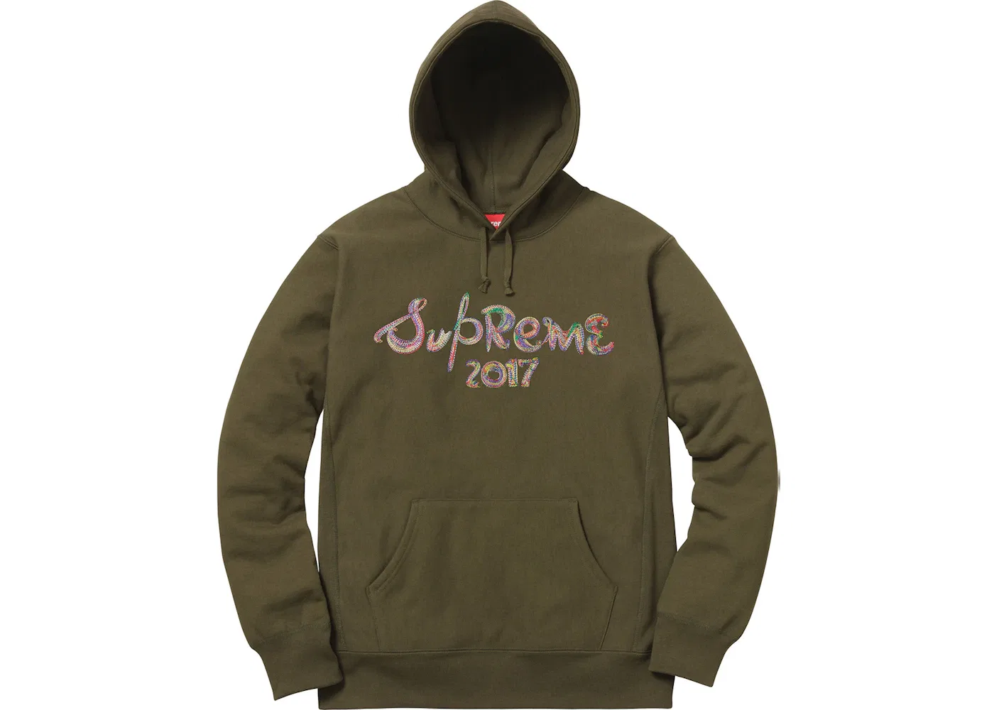 Мужская худи с принтом Supreme Dark Olive