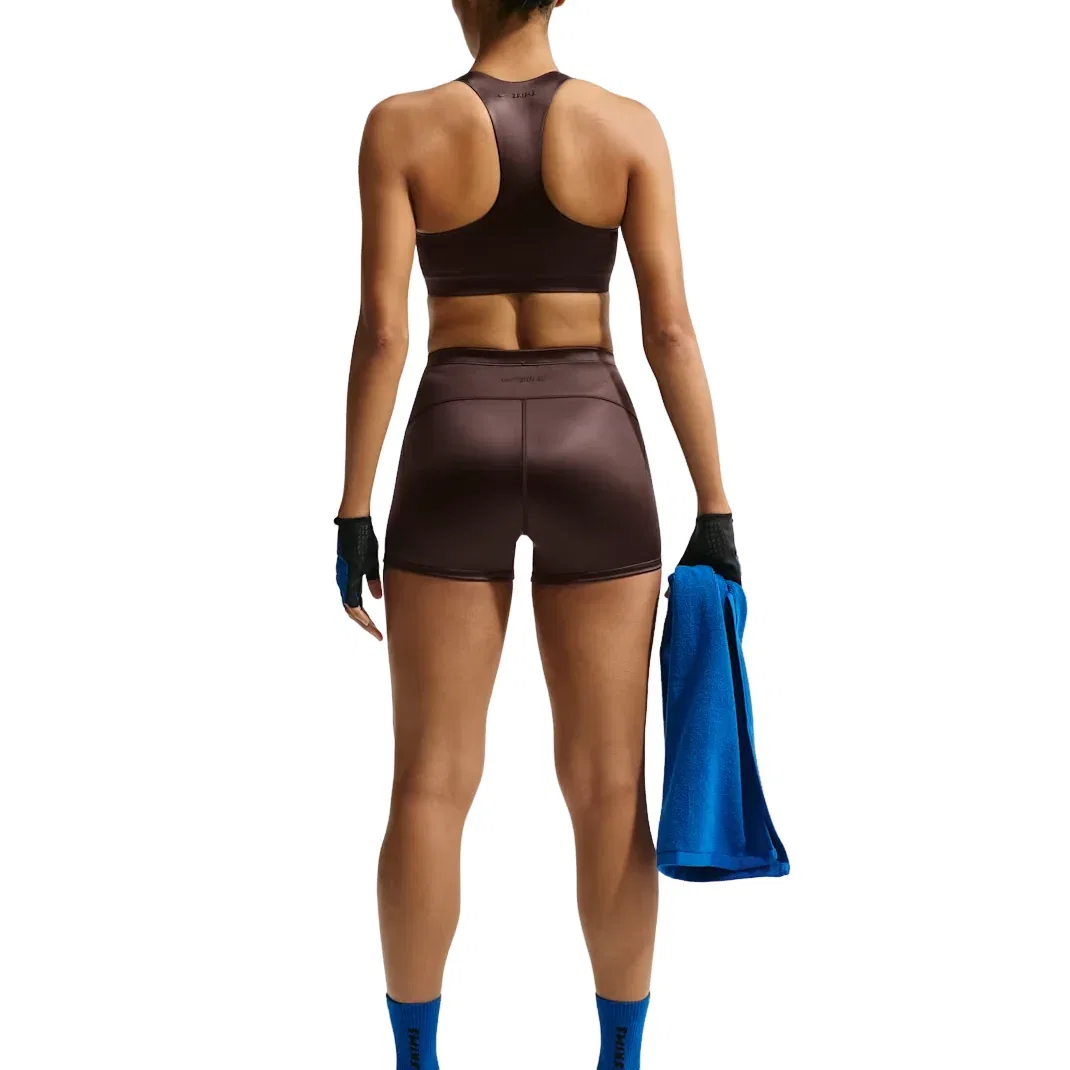 Женские шорты SKIMS Satin Shine Mid-Rise 2" Boyshorts with Drawcord 'Resin' Nike, Resin — фото 3
