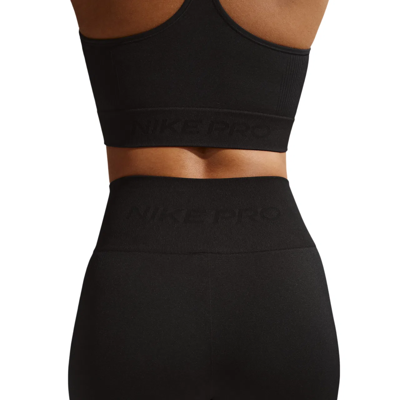 Женские леггинсы с высокой посадкой Pro Dri-FIT Seamless High-Rise 7/8 Nike, черный — фото 2