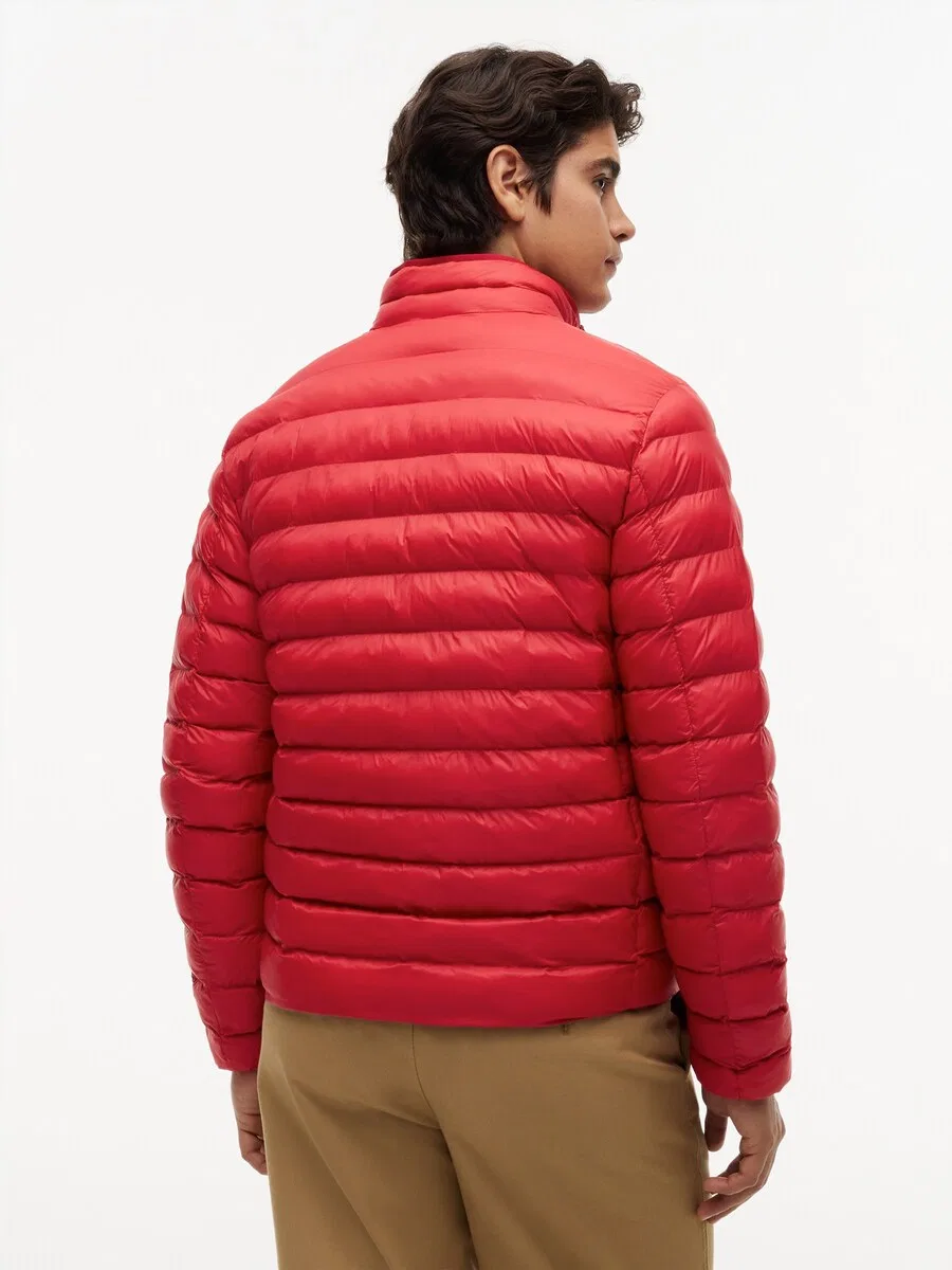 Куртка TOMMY HILFIGER Between-Season Jacket 'Packable Flag Embroidery Padded' красного цвета — фото 4