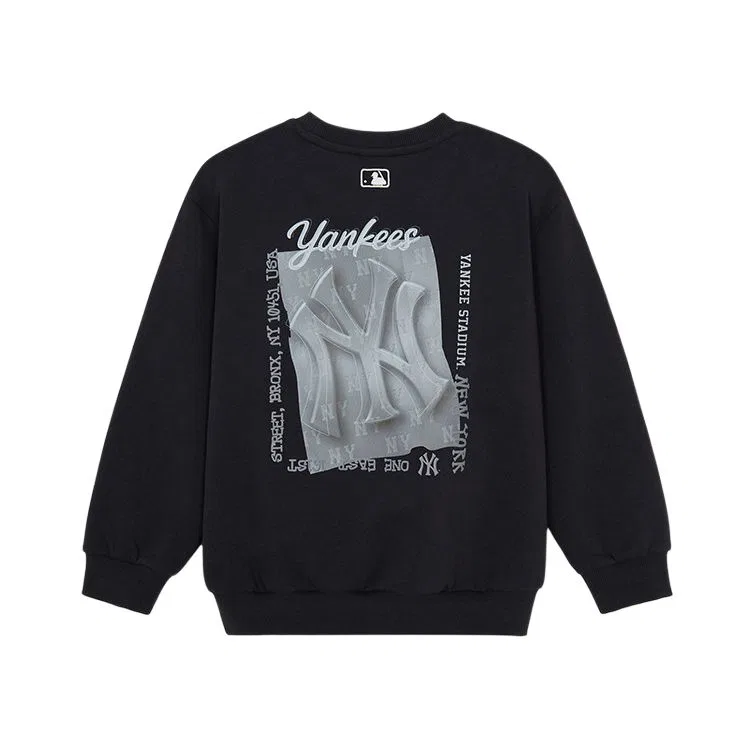 Детский свитшот с круглым вырезом Black MLB KIDS — фото 3