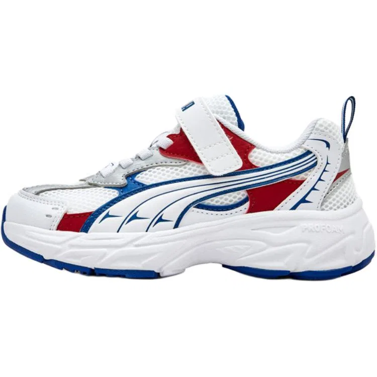 Детские кроссовки с текстильным верхом PUMA Memoria, White Blue Red