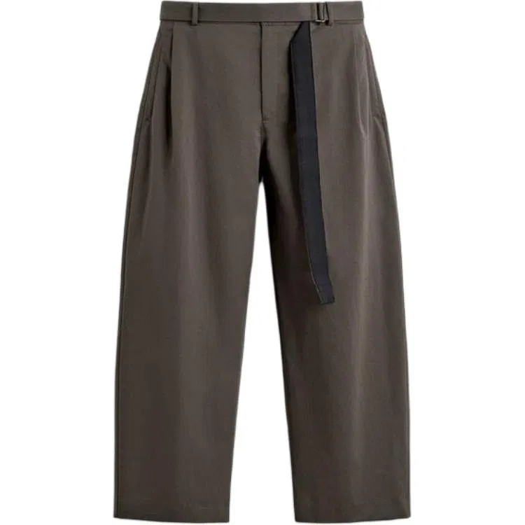 Женские брюки с широкой штаниной Dark Taupe, ZARA