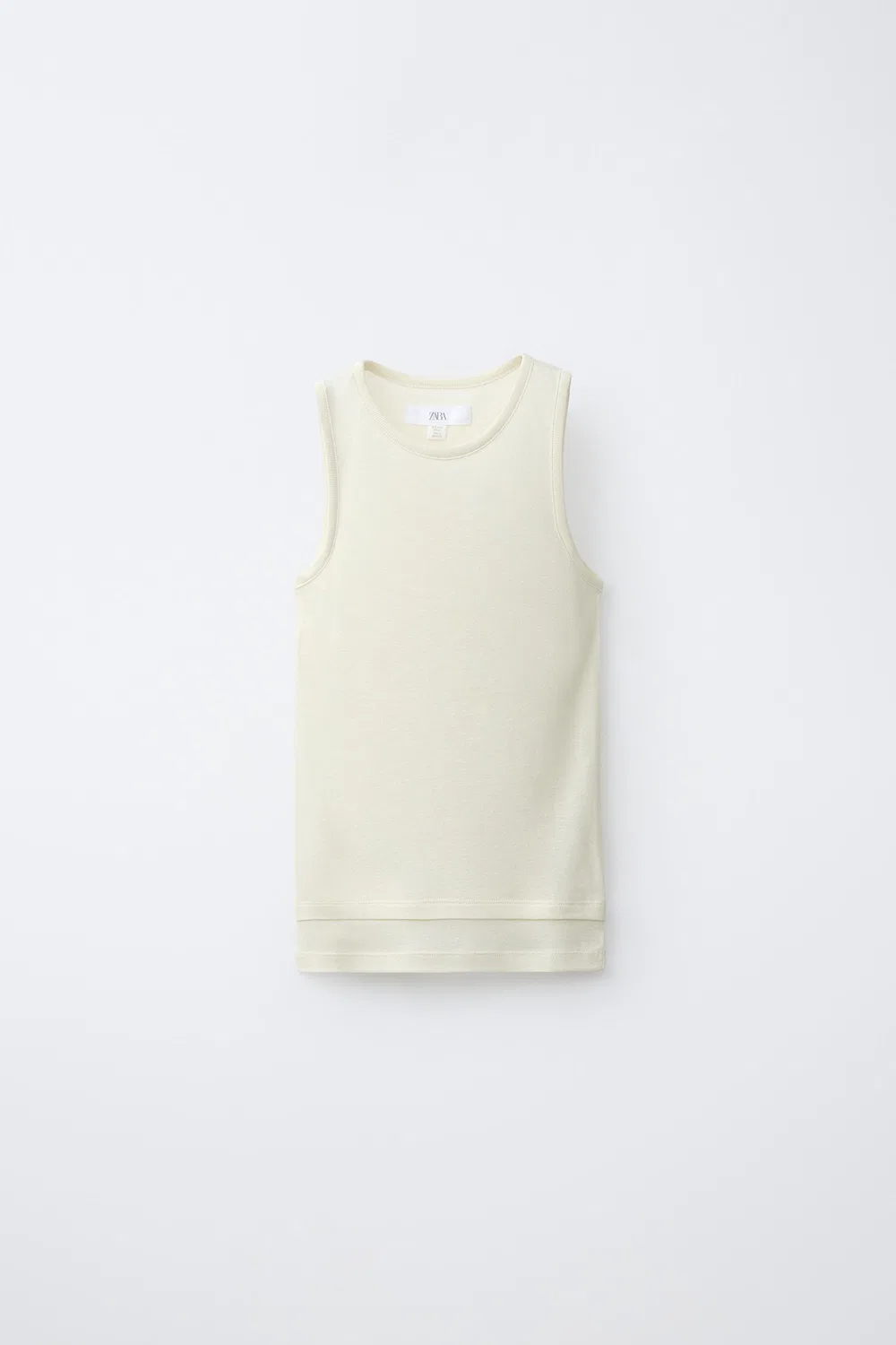 Футболка из смеси льна ZARA, Vanilla