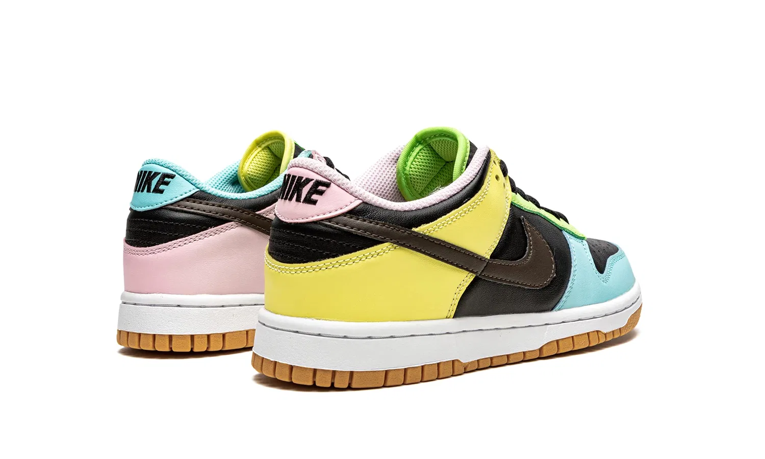 Детские кроссовки для мальчиков с закрытым носком NIKE Dunk Low NIKE, White/Laser Fuchsia — фото 3