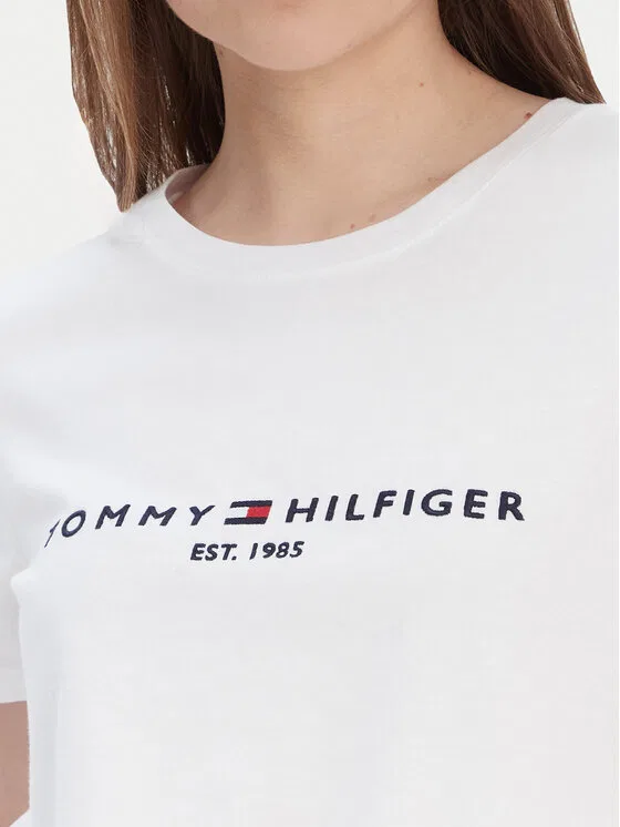 Футболка regular fit Heritage C-Nk Tommy Hilfiger, белый — фото 4