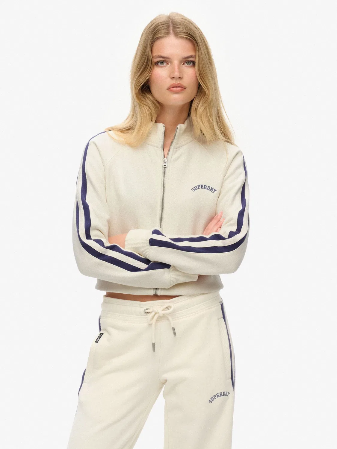 Бейсбольная куртка Athletic Essentials Logo Superdry, белый