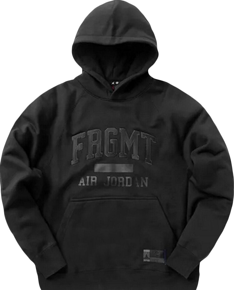 

Худи Air Jordan x Fragment Pullover Hoodie 'Black/Reflective Silver', черный