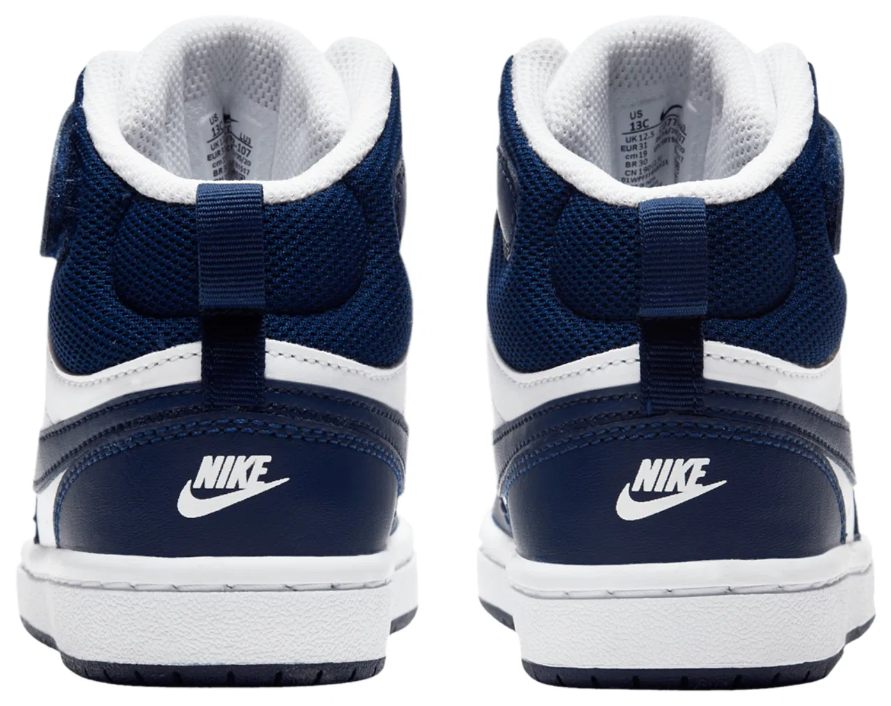 Кеды для мальчиков Court Borough Mid 2 Nike, цвет Signal Blue/White/Blue Void — фото 3