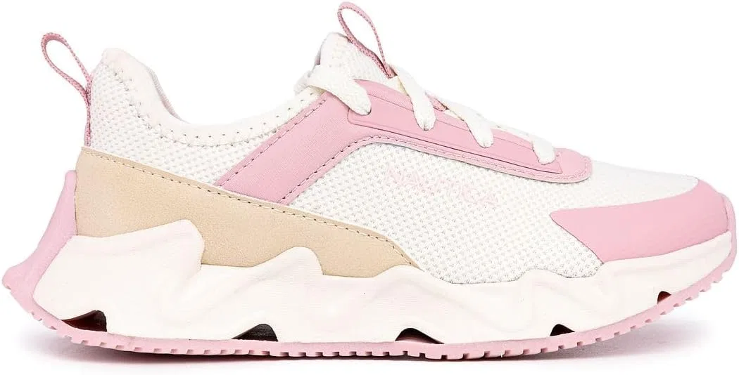 Детские кроссовки для девочек с шнуровкой Nautica, White Pink — фото 3