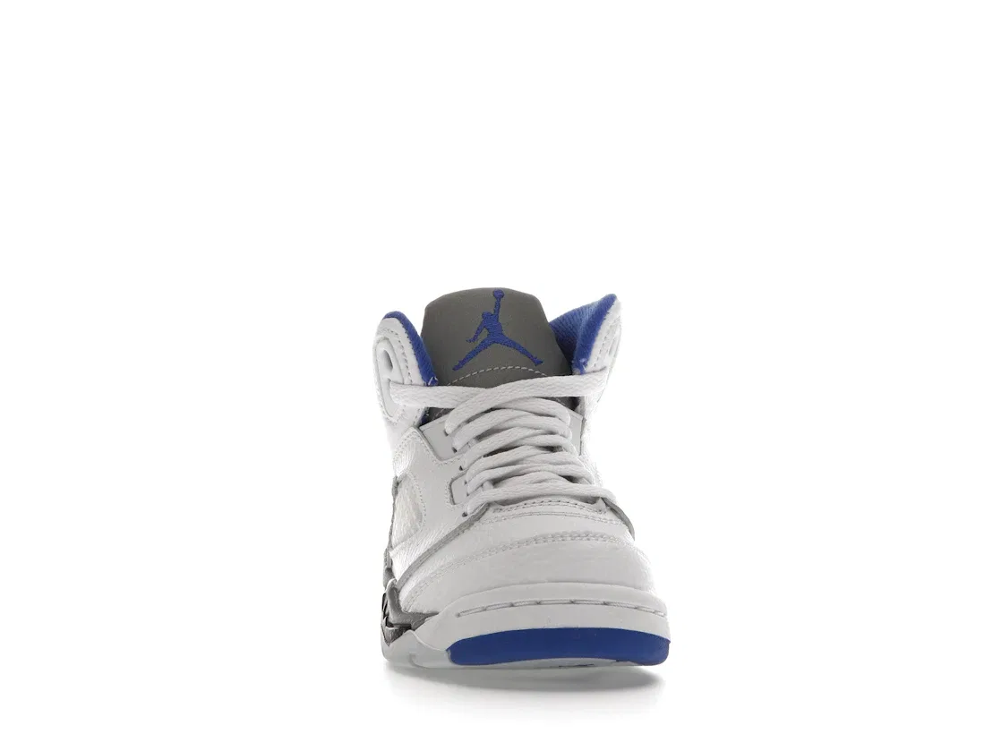 Детские кроссовки Lifestyle Jordan 5 Retro, White/Stealth- Black-Hyper-Royal — фото 2