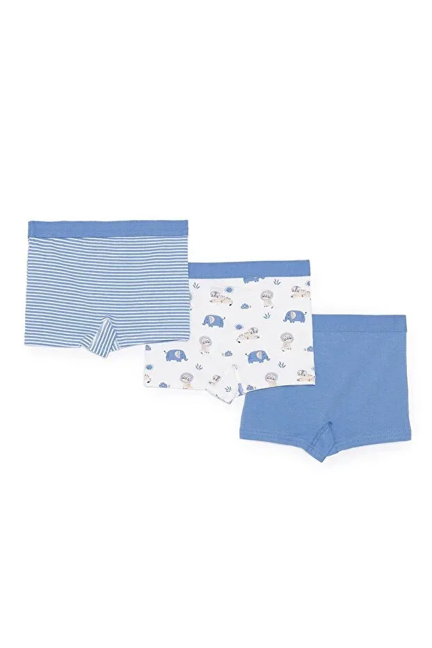 Детские трусы для мальчиков хлопковые Ebebek Hello Baby, Ecru Printed — фото 2