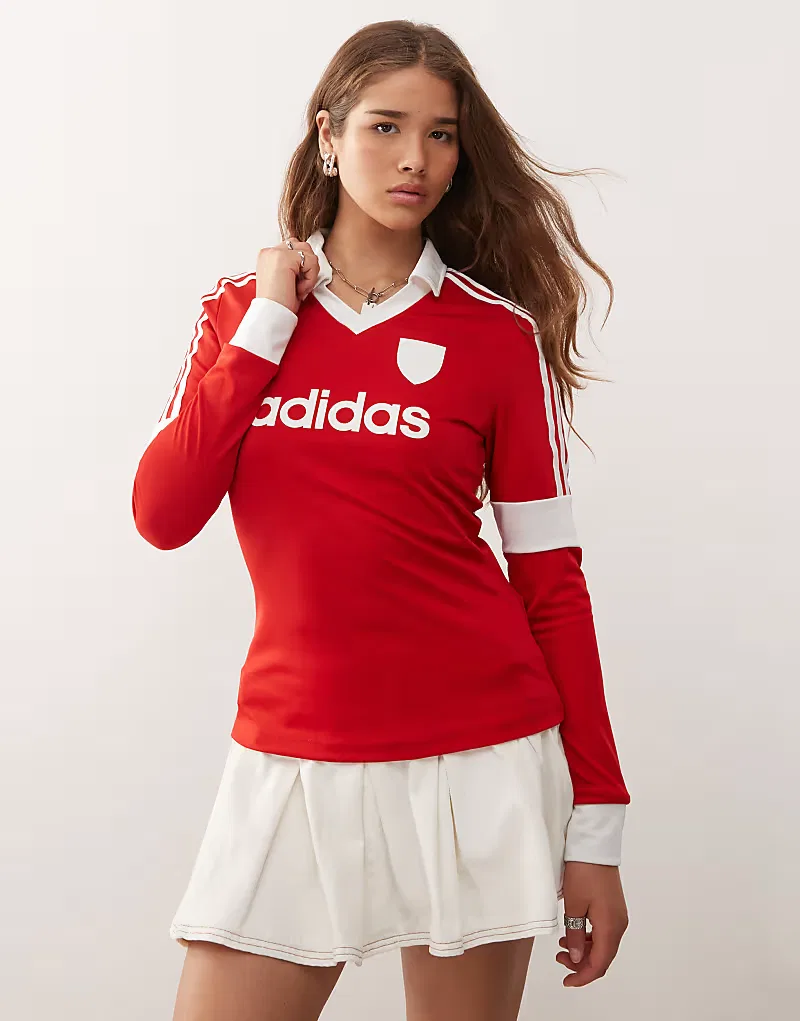 Лонгслив футбольный Adidas Originals, красный