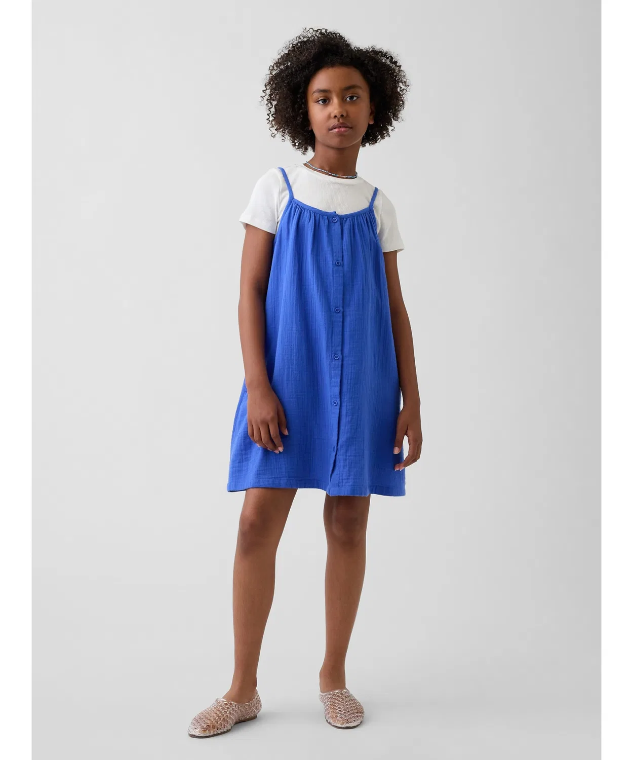 Детский комплект из футболки и платья с принтом GAP, Blue