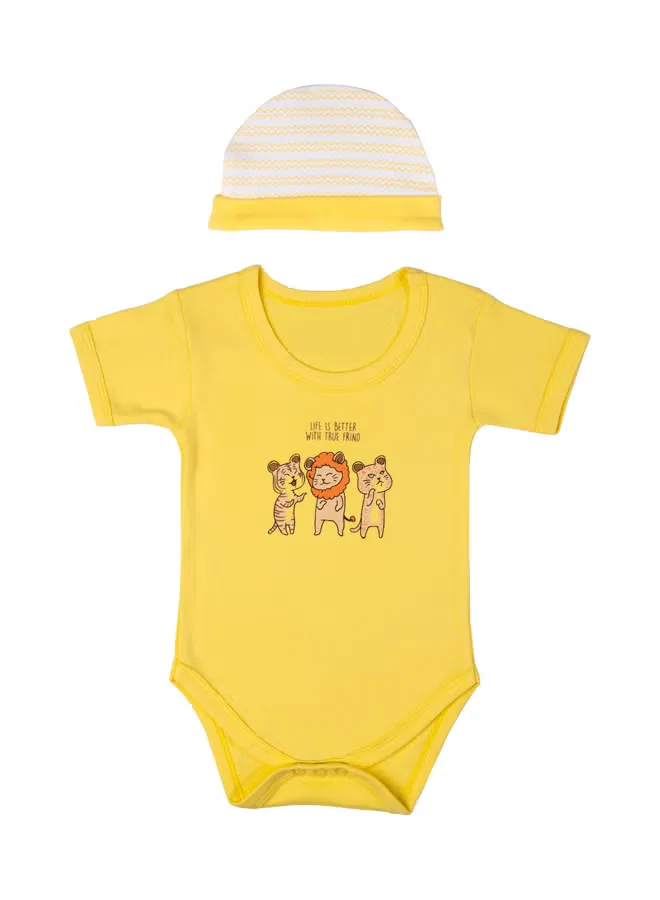 Комплект из 5 предметов для малышей Life Is Better Babies Basic, лимонный — фото 4