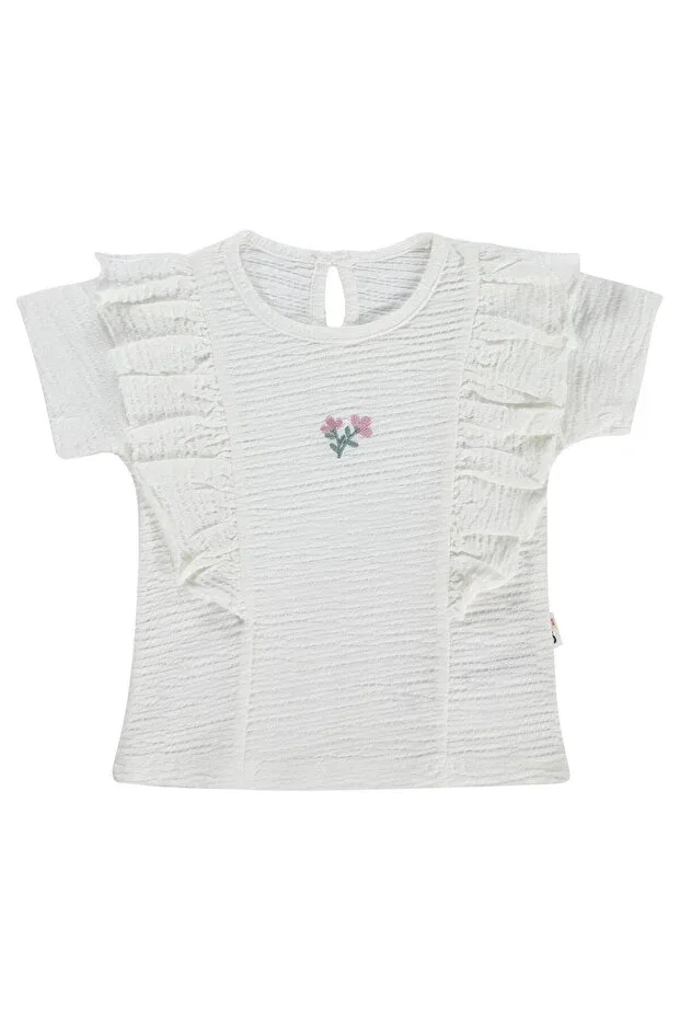 Детская футболка для девочек с принтом Floral Printed 6-18 Months Civil Baby, Ecru