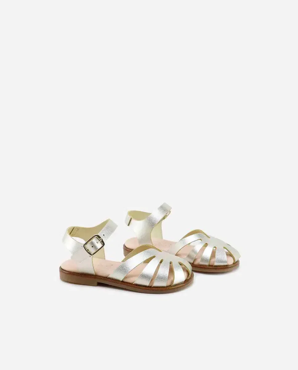 Детские сандалии для девочек из кожи с пряжкой Camel Eli 1957, Oro — фото 3