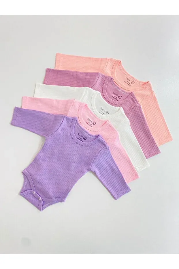 Детское боди-комбинезон с длинным рукавом, 5 предметов, Fiyonk Bebe, Asorti