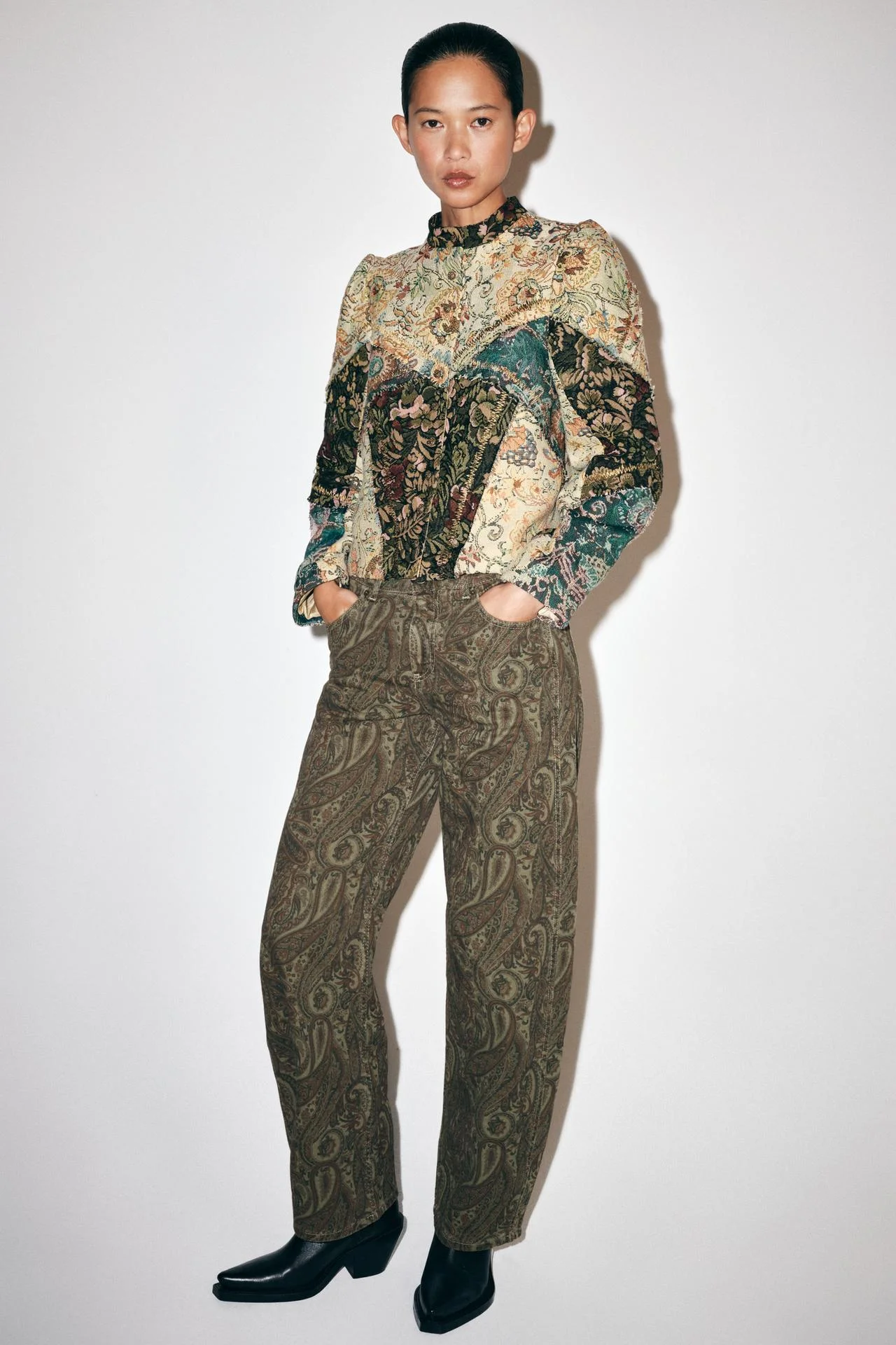 Кардиган Zara Jacquard ZW Collection, разноцветный — фото 3
