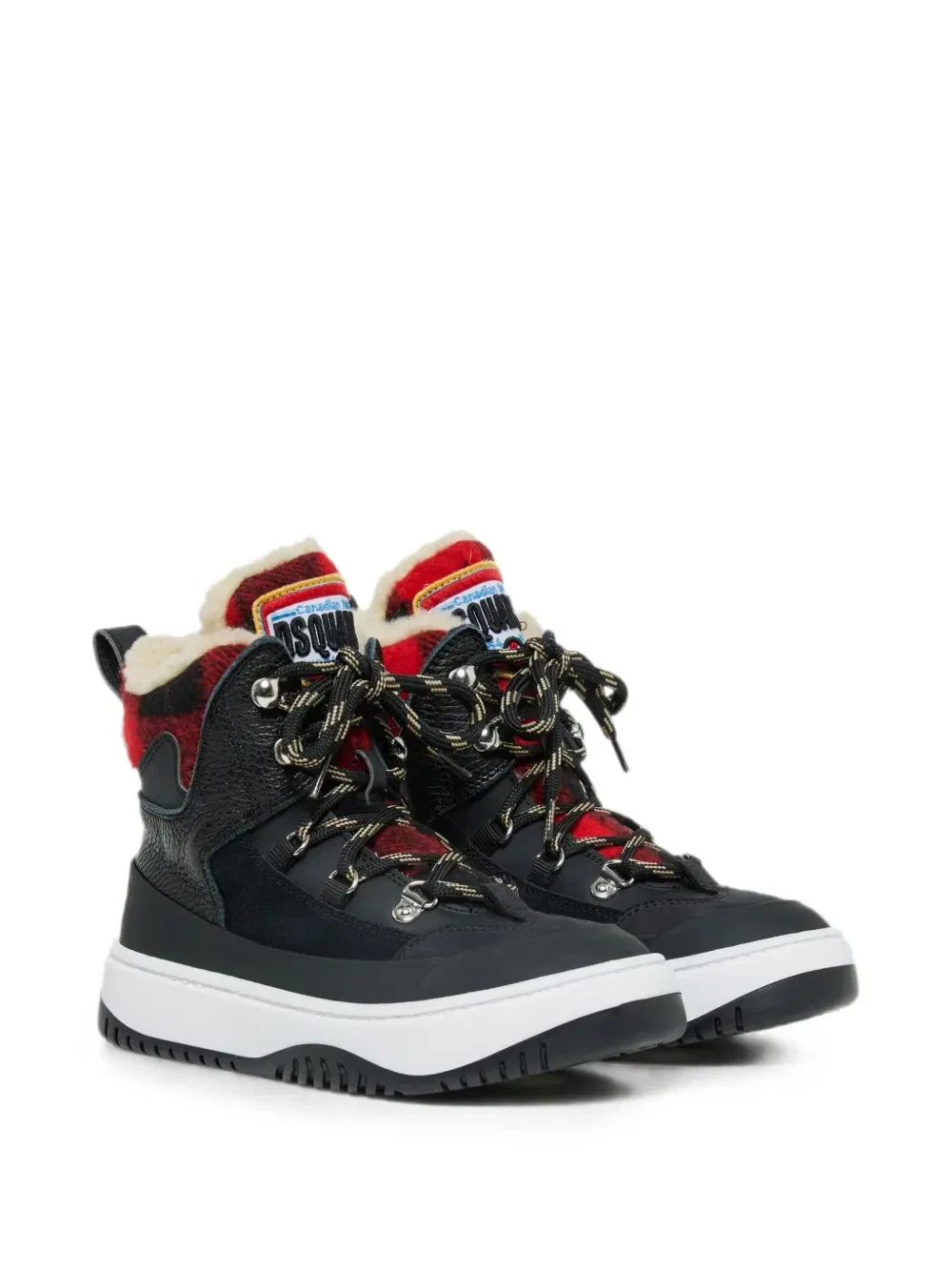 Ботинки в клетку Dsquared2 Kids, черный