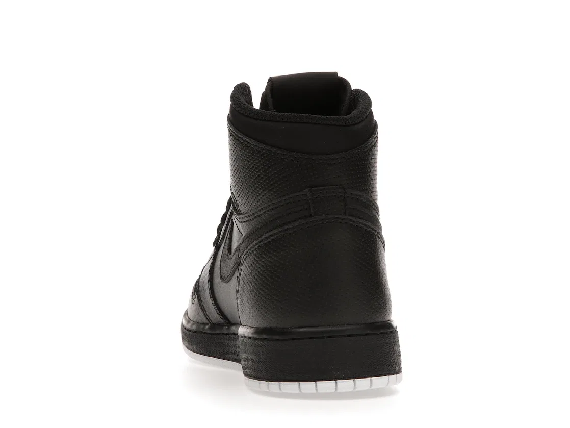 Детские кроссовки для мальчиков с перфорацией Jordan 1 Retro High Jordan, Black/White-Black — фото 4