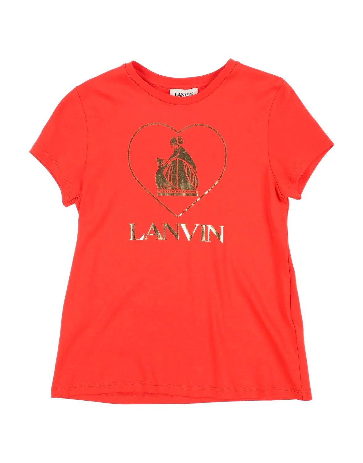 Детская футболка для девочек с принтом Lanvin, оранжевый