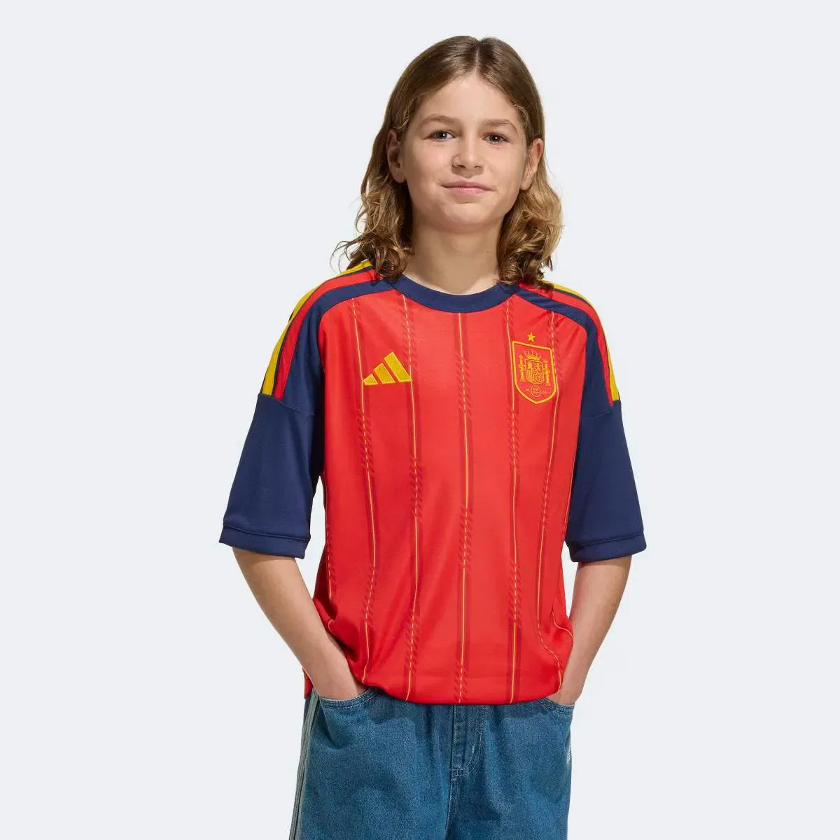 Детская футболка с принтом España Mundial 2026 adidas, Красный