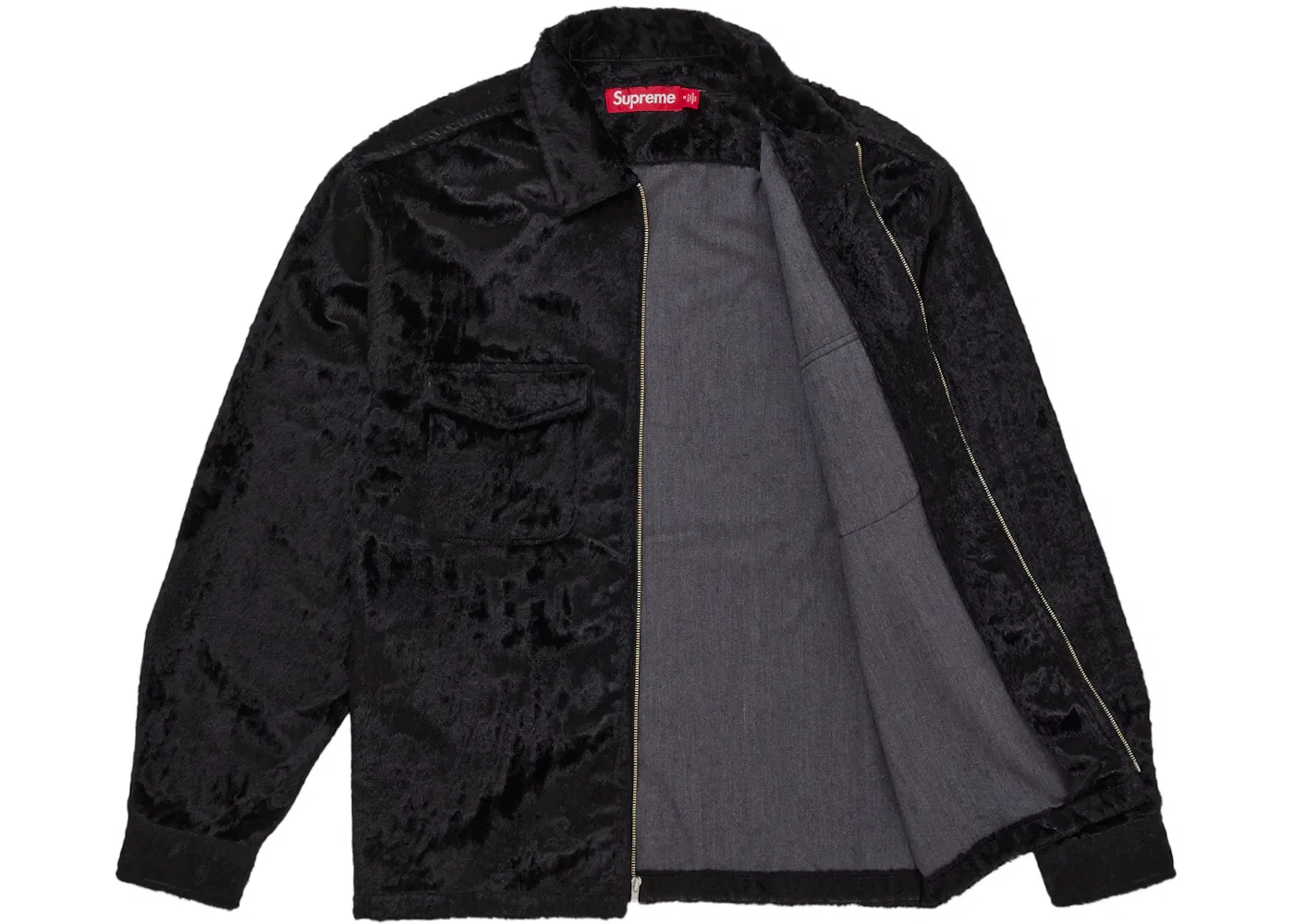 Мужская рубашка из искусственного меха Supreme Shirt, Black — фото 2