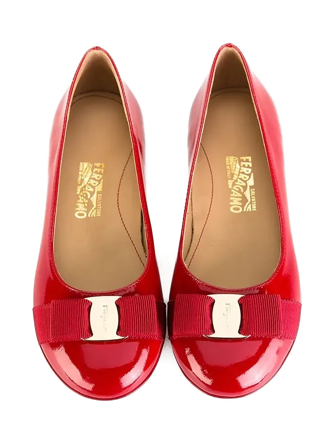 Балетки Varina Ferragamo Kids, красный — фото 3