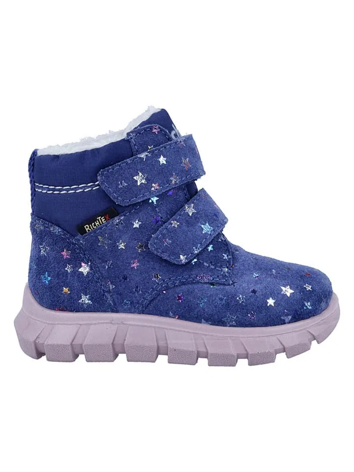 Ботинки зимние кожаные Snow Mini Richter Shoes, синий — фото 2