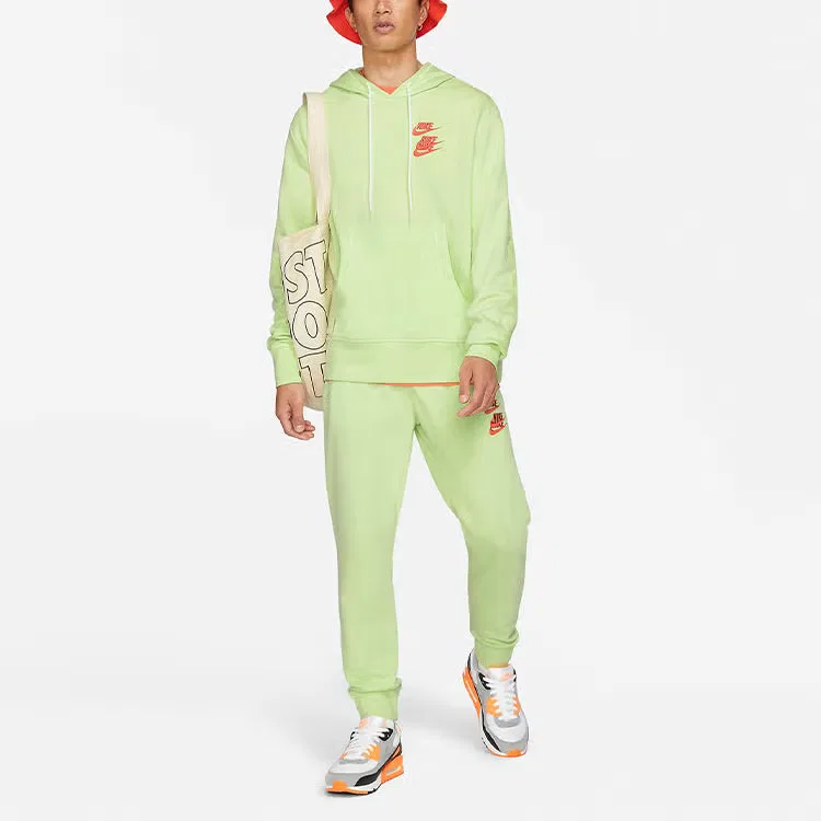 Пуловер спортивный с принтом алфавита Nike, зеленый — фото 3