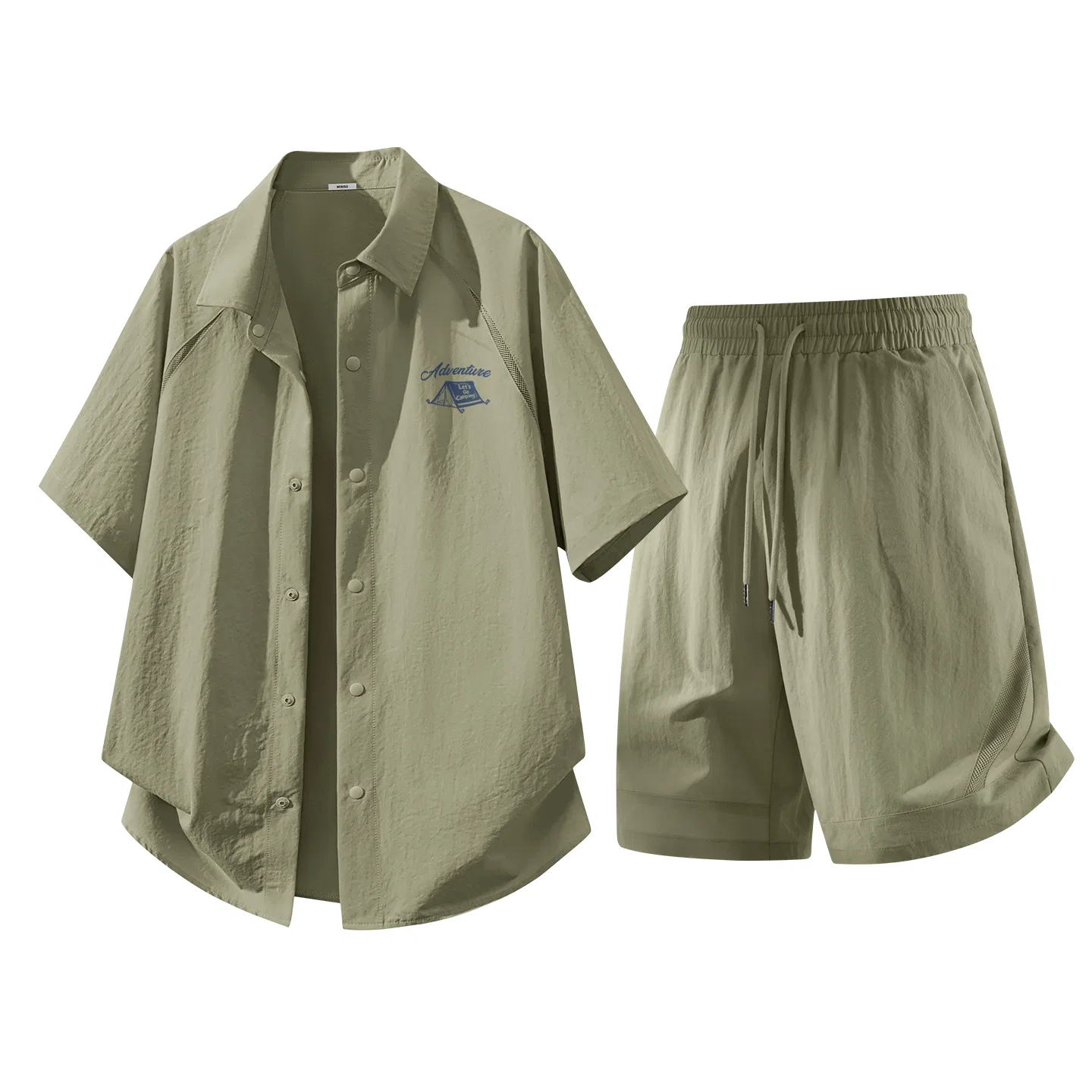Детский комплект из футболок и шорт MINISO, Army Green