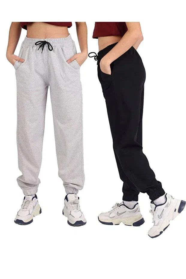 Детский комплект спортивных брюк с боковыми карманами Cm Buseyiz, Gray Black