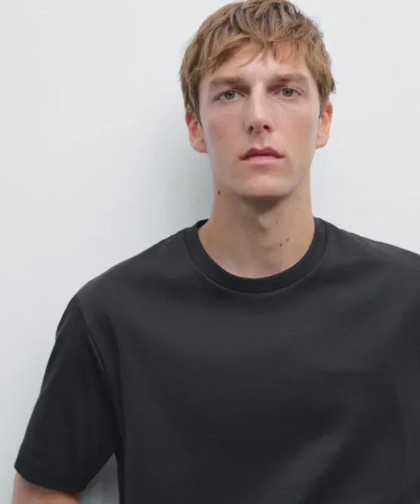 Футболка из мерсеризованного хлопка, Massimo Dutti — фото 3