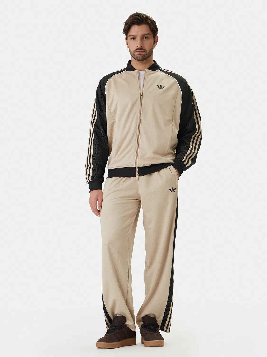 Мужская толстовка стандартного кроя adicolor Adidas, бежевый — фото 2