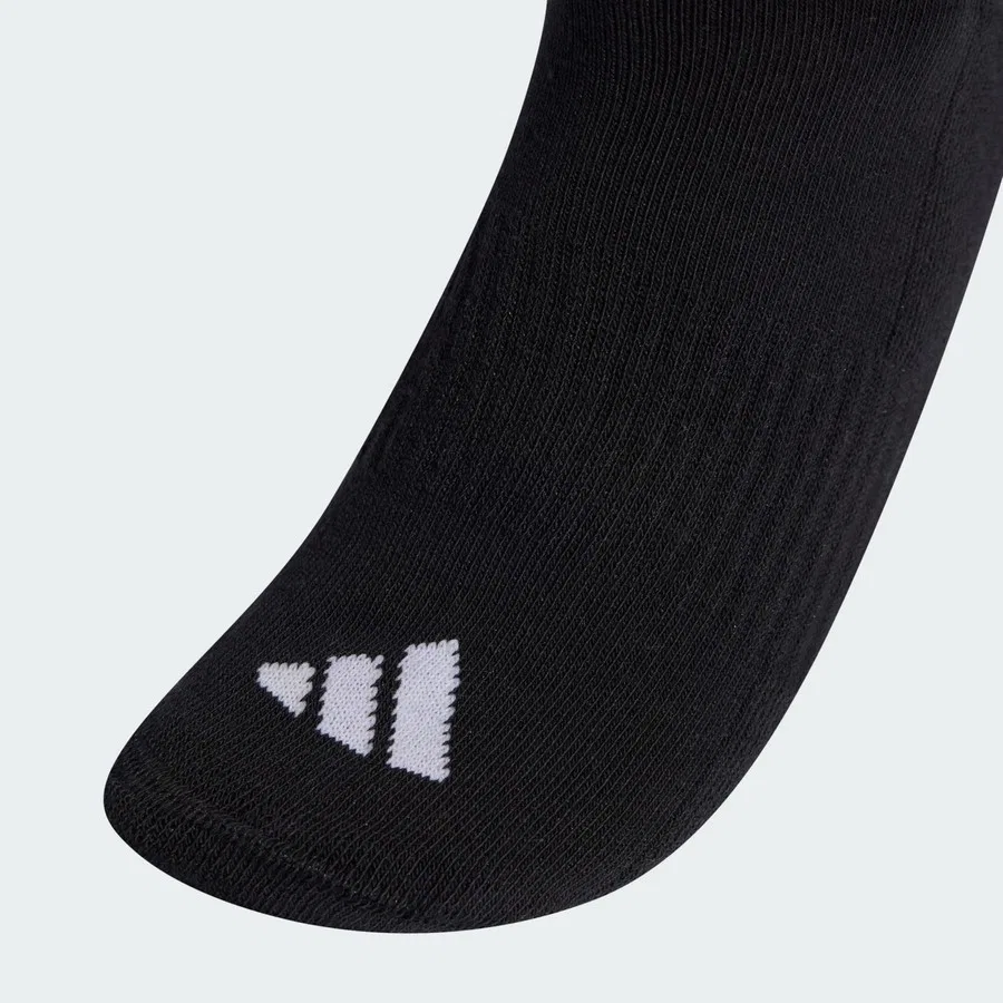 Носки спортивные с длинным рукавом, 3 пары, Performance 3-Stripes, adidas, Серо-белый