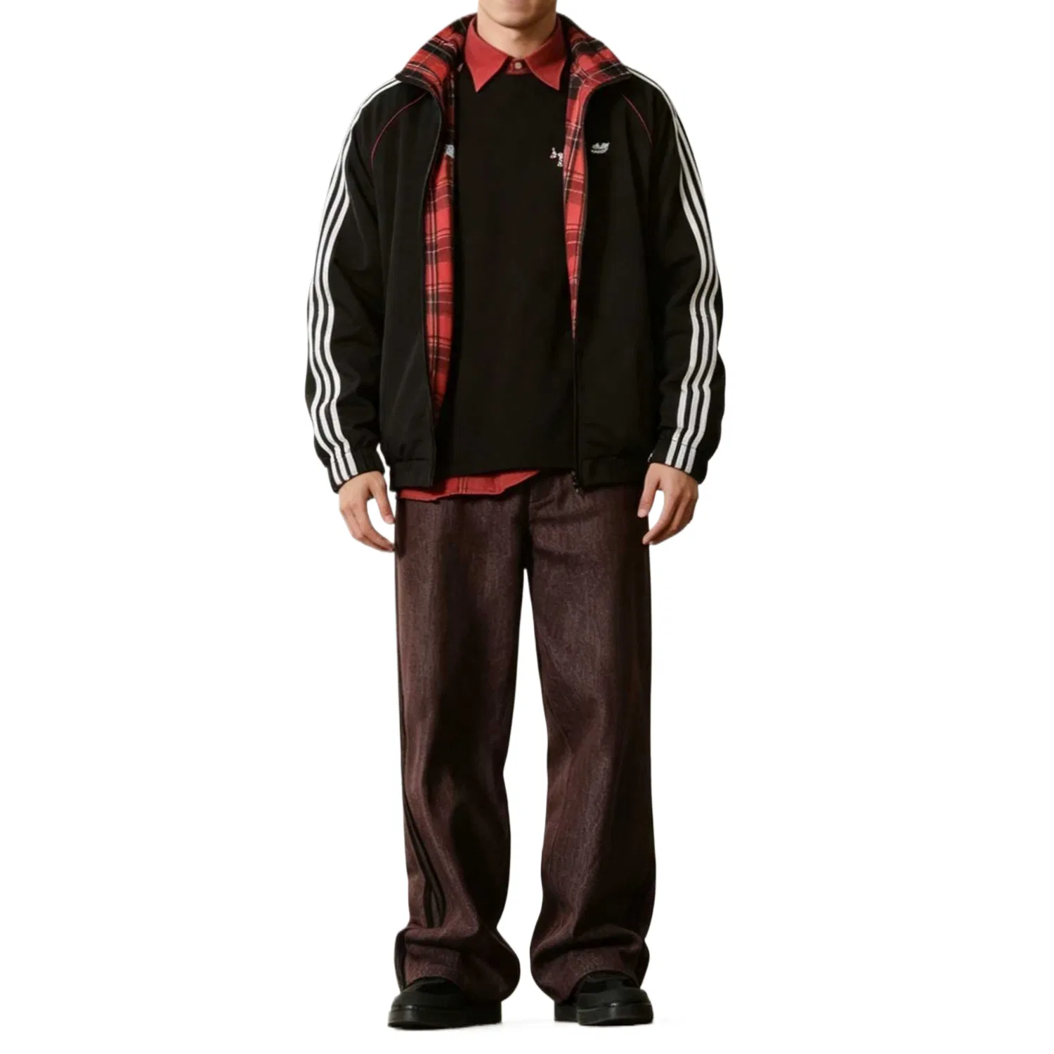 Мужские повседневные брюки прямого кроя Brown Adidas Originals, Brown
