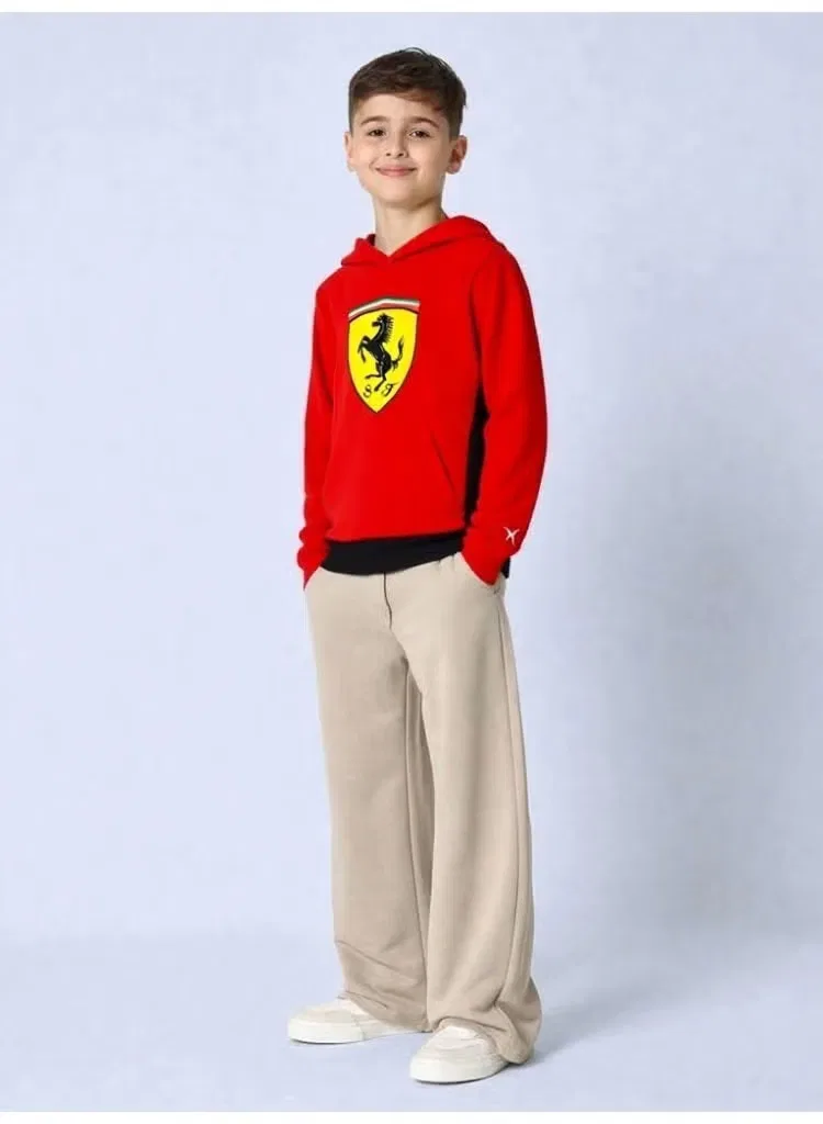 Худи с логотипом Scuderia Ferrari, красное