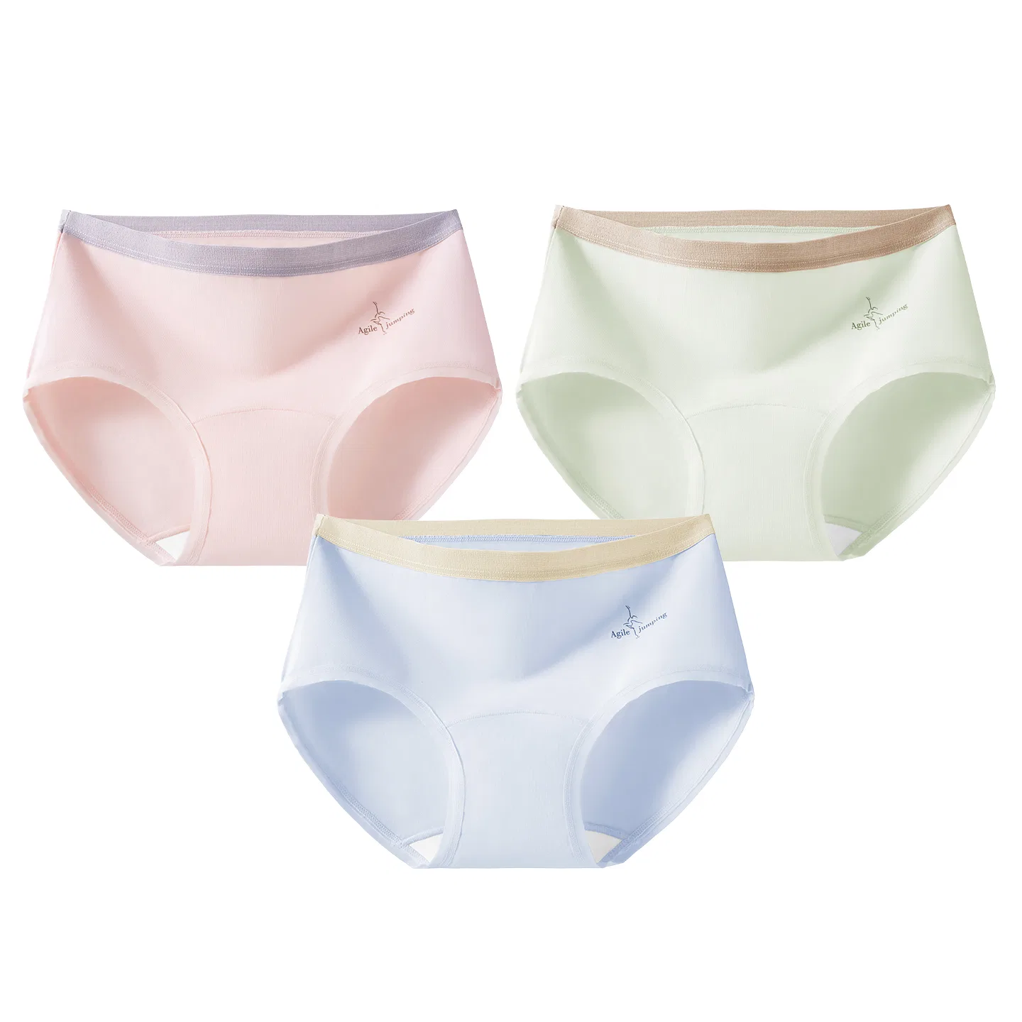 Детские трусы для девочек хлопковые без швов Red bean, Pink+Green+Blue