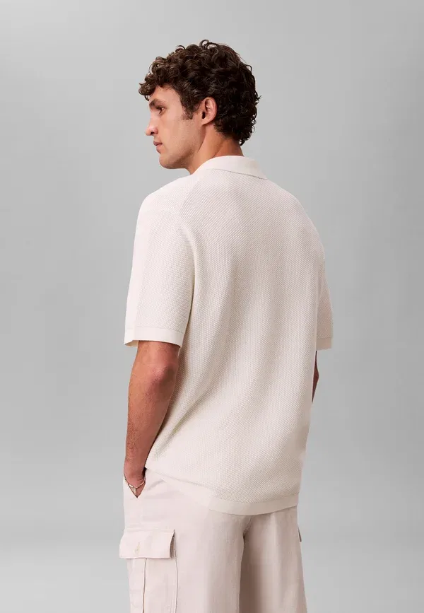 Футболка поло Calvin Klein, цвет tofu — фото 2