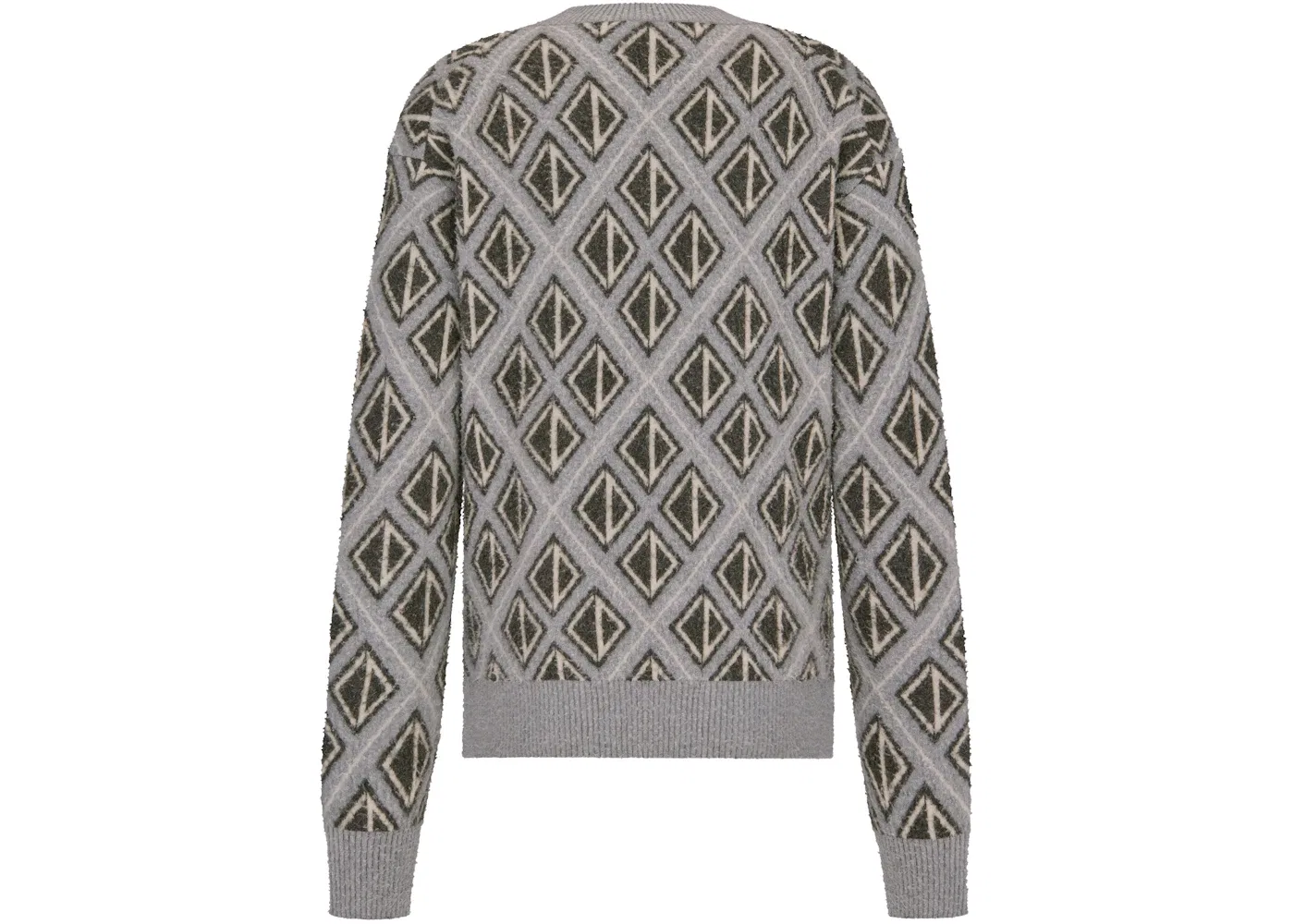 Мужской свитер с ромбовидным мотивом CD Diamond Sweater with CD Diamond Motif Dior, Gray — фото 2