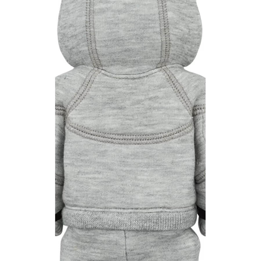 Набор фигурок Bearbrick x Nike Tech Fleece N98 100% & 400%, 2 предмета, серый/черный/красный — фото 3