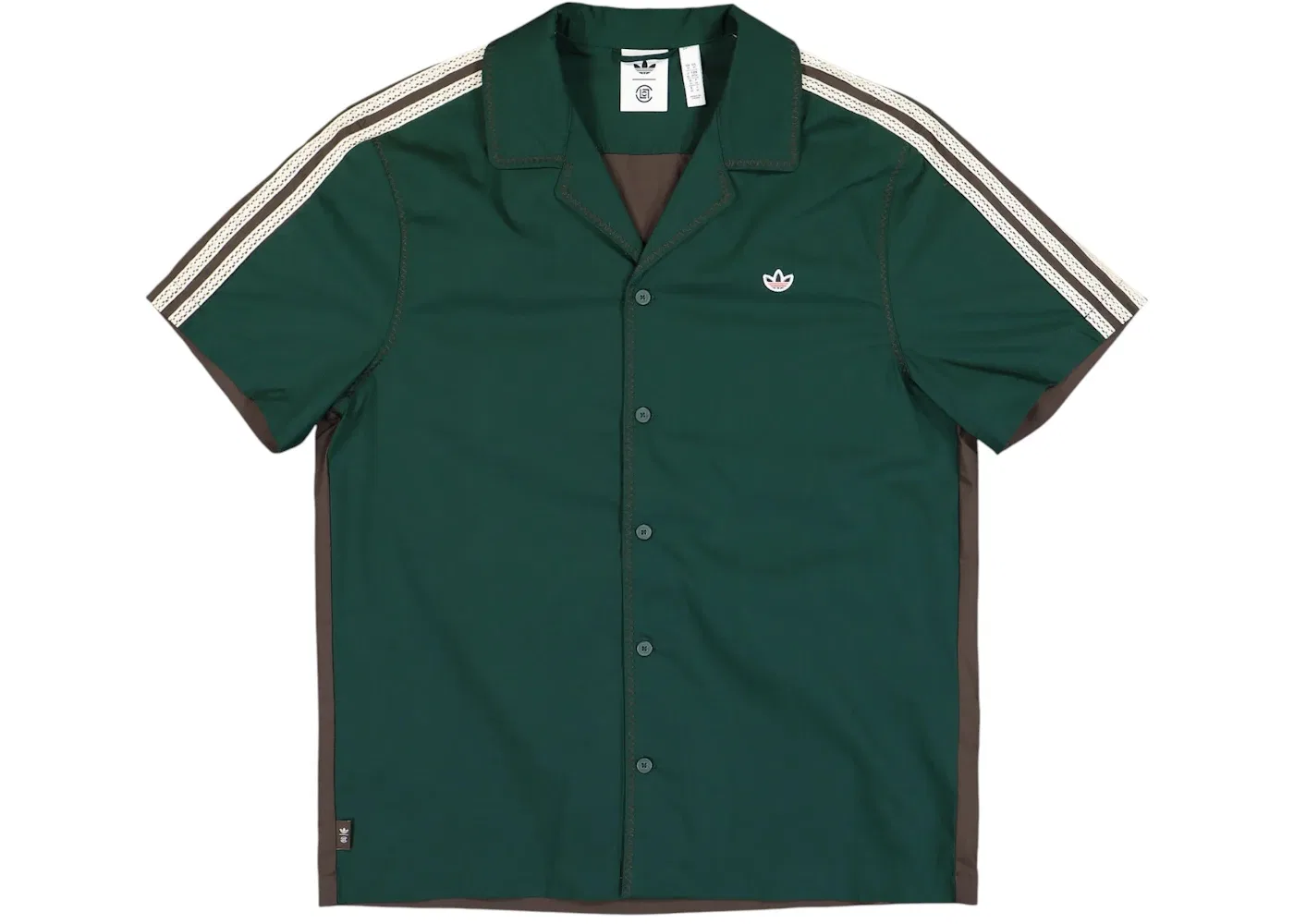 Мужская рубашка-поло с принтом Adidas x CLOT, Dark Brown