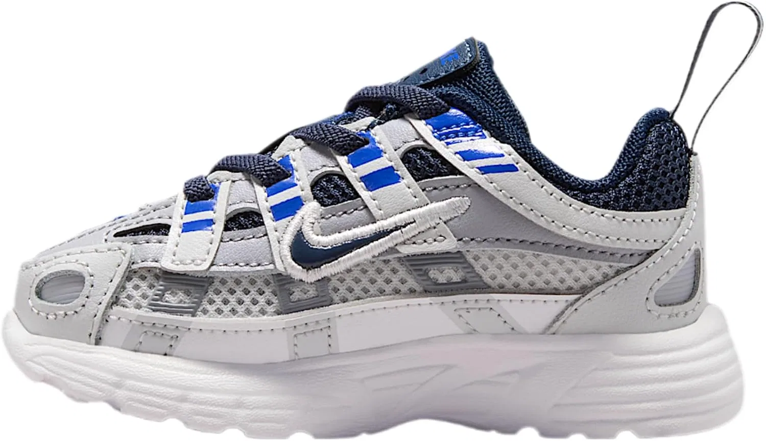 Детские кроссовки для мальчиков Nike P-6000, Wolf Gray/Summit White/Racer Blue/Blue Eclipse